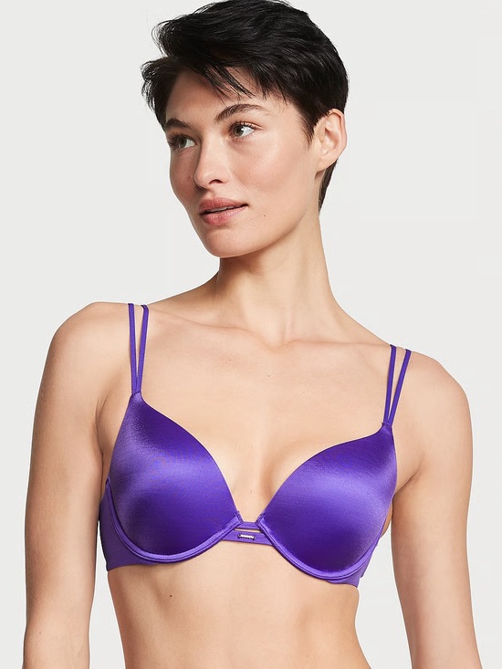 Victoria's Secret Other - Victoria's Secret Violet Satin Plunge Push-Up Bra nwt
